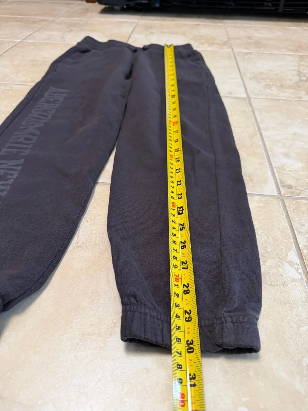 Abercrombie Kids Sweatpants Size 9/10 Unisex Dark Gray Logo Jogger Pants